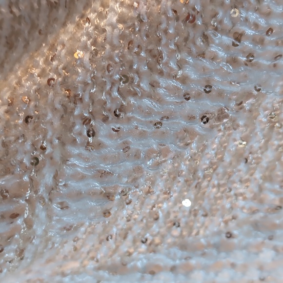 Gold / cream sequin cardigan - Picture 4 of 4